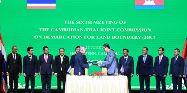 'ไทย-กัมพูชา' ลงนามบันทึกการประชุม JBC ร่วมกัน