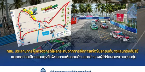 กสม.แนะเทศบาลเมืองแสนสุขรับฟังความเห็น-สำรวจผู้ได้รับผลกระทบ 'บางแสนกรังด์ปรีซ์'