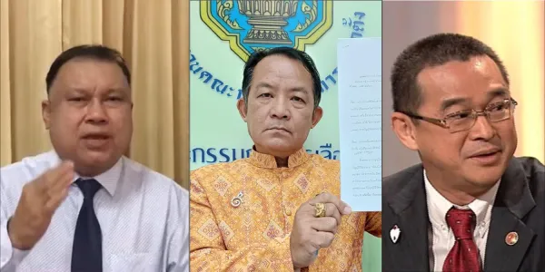 3 นักร้องเริ่มงาน  ยื่นยุบ “เพื่อไทย-ประชาชน”  จังหวะชุลมุนตั้งรัฐบาล  เปิดเช้าวันจันทร์ขณะที่สถานการณ์จัดตั้งรัฐบาลใหม่กำลังชุลมุน “เรืองไกร” ลุยยื่นคำร้องยุบพรรคเพื่อไทยหลัง “แพทองธาร” ถูกถอดจากนายกฯ คดีคลิปเสียงฮุน เซน ส่วน”ศรีสุวรรณ-สนธิญา” อ้าง “ธนาธร-ทักษิณ” นัดหารือขอเสียงโหวต “ชัยเกษม” เป็นนายกฯ เป็นการครอบงำพรรค