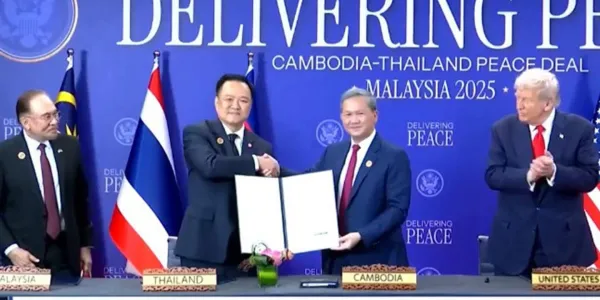 'ไทย-กัมพูชา' ลงนามคำแถลงร่วม 'ทรัมป์-อันวาร์ อิบราฮิม' เป็นสักขีพยาน 