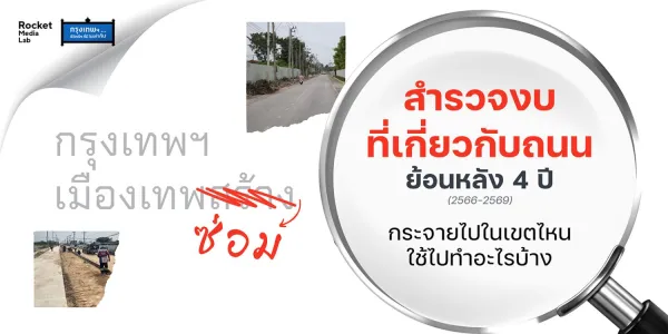 งบ กทม.เกี่ยวกับถนน 4 ปี  ยุคชัชชาติ ซ่อม-สร้าง  อะไรที่ไหนบ้าง