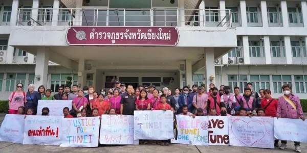 ชาวบ้านปางช้างแม่แตงเรียกร้องความเป็นธรรม กรณี ตชด.ทำร้ายควาญช้าง